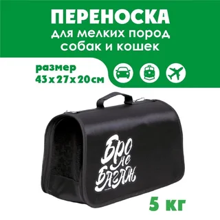 Сумка-переноска Пушистое счастье раскладная Бро не багаж 43×27×20 см