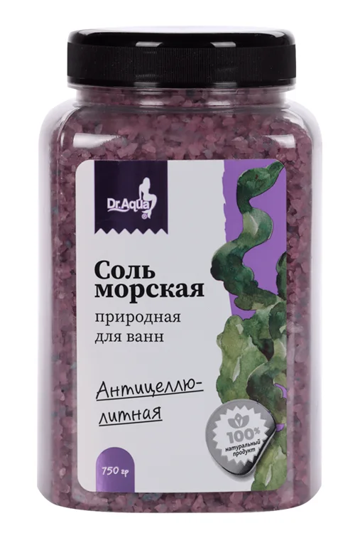 Соль для ванн Dr Aqua Антицеллюлитная ламинария 750 гр
