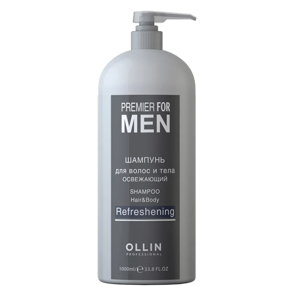 Premier for Men Шампунь мужской для волос и тела освежающий 1000 мл Ollin