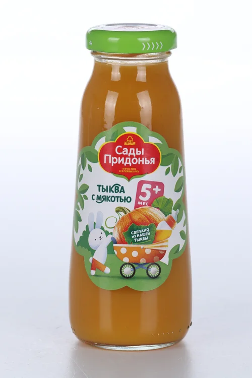 Нектар Сады Придонья тыквенный с мякотью, 0,2 л, (стекло)