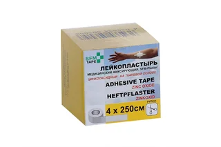 Лейкопластырь SFM-Plaster ме для фиксирующий ткан основа 4×250 см