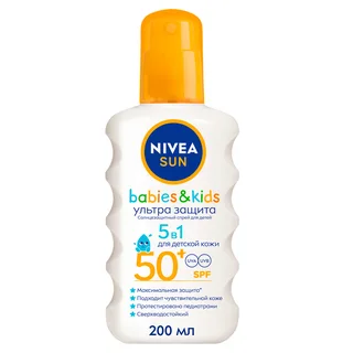 Нивея Ультра Защита Спрей Cолнцезащитный Для Детей Spf50+ 200 мл