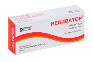 Небиватор 5 мг 28 шт таблетки