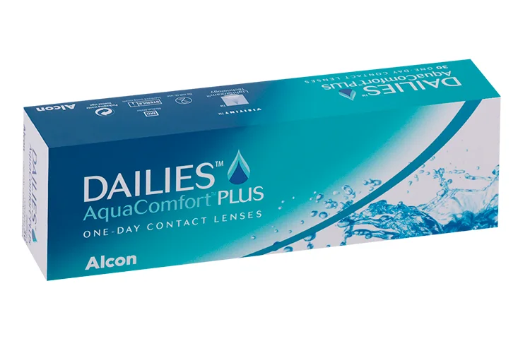 Линзы Alcon Dailies Aqua Comfort Plus контактные однодневные (диоптрия -9,0) 30 шт