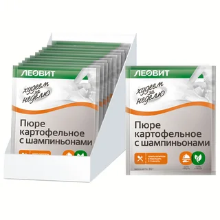 Пюре картофельное с шампиньонами Худеем за неделю 15 шт по 30 гр Леовит