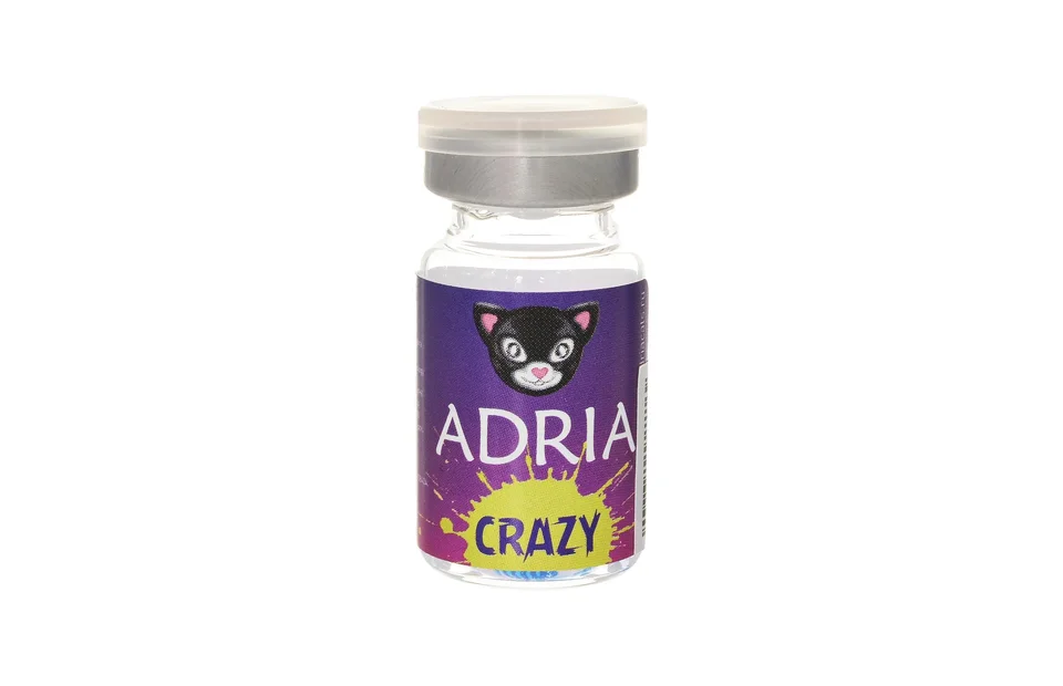 Контактные линзы Adria Crazy Robot квартальные синий 0,00/14,0/8,6