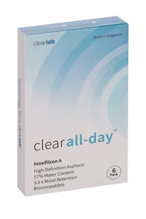 Линзы Clearlab Clear all-day контактные R 8,6 (диоптрия -2,5) 6 шт
