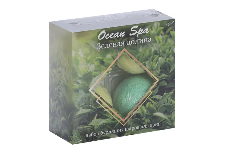 Набор Катрин бурлящие шары для ванн Ocean Spa зеленая долина, 40 г, 4 шт