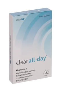 Линзы Clearlab Clear all-day контактные R 8,6 (диоптрия -0,75) 6 шт