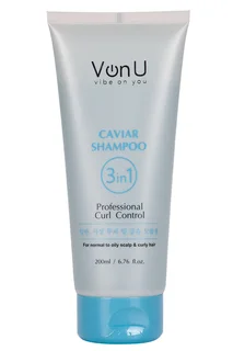Шампунь Von-U Caviar Shampoo для нормальной и жирной кожи головы с икрой 200 мл