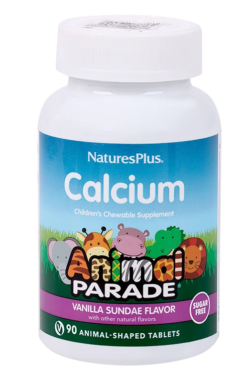 Кальций NaturesPlus Animal Parade со вкусом ванильного пломбира без сахара 90 шт таблетки жевательные