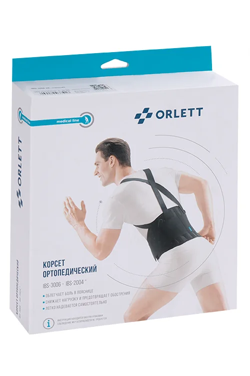 Корсет Orlett ортопедич для спины р M черный