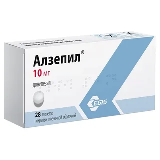 Алзепил 10 мг 28 шт таблетки покрытые пленочной оболочкой
