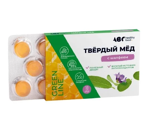 АВС хэлси фуд твердый мед шалфей 30 гр