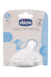 Соска Chicco Natural Feeling силикон средний поток с флексорами (с 2 мес)