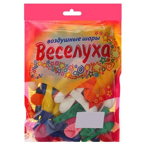 Шар Веселуха латексный водные бомбочки пастель набор 100 шт цвета микс