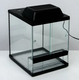 Террариум с раздвижными дверцами 30 л черный 30×30×35 см