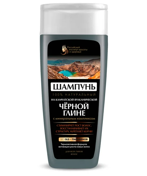 Шампунь Российский институт красоты и здоровья на камчатской черной глине, 270 мл