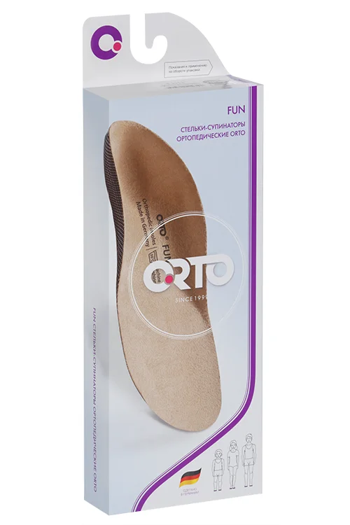 Стельки-супинаторы Orto Fun ортопедические для детей / подростков синий р 29-30 пара