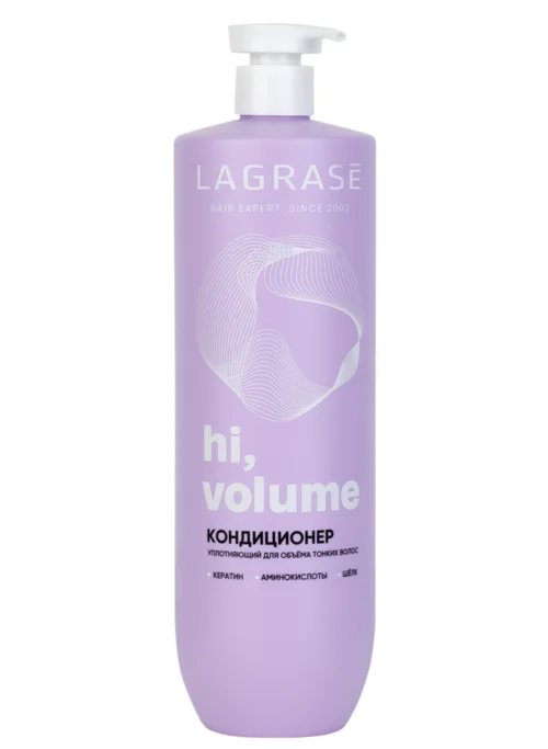 Кондиционер La Grase hi, volume уплотняющий для объема тонких волос, 1 л