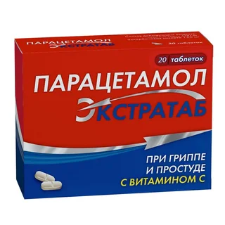 Парацетамол Экстратаб таблетки 500 мг+150 мг 20 шт