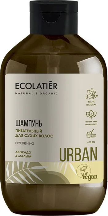 Шампунь Питательный для сухих волос авокадо & мальва 600 мл Ecolatier