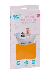 Коврик Roxy Kids NON-Slip Bath MAT антискольз желтый для ванны 35×76 см