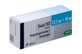 Энап-НЛ 12,5 мг+10 мг 60 шт таблетки