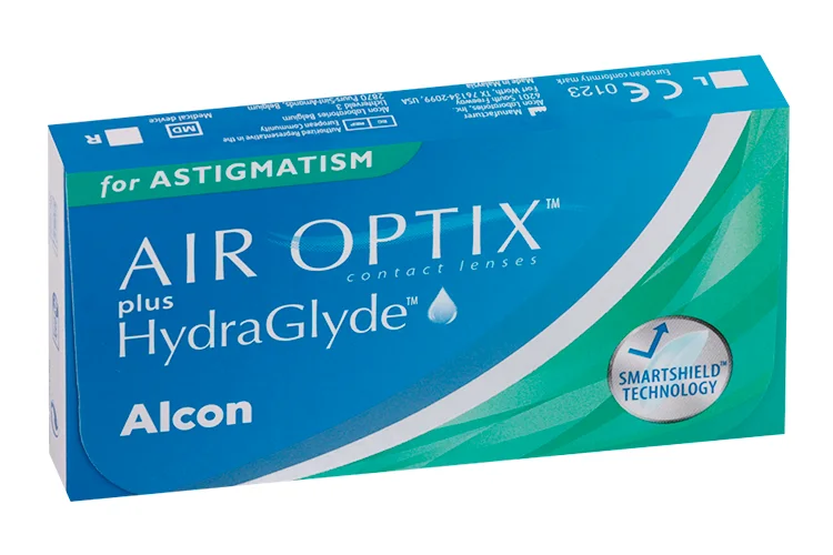 Линзы Alcon Air Optix Plus Hydraglyde for astigmatism контакт мягк -0,75/180 (диоптрия -5,0) 3 шт
