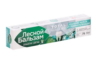 Лесной бальзам Тотал Комплекс зубная паста двойная мята на отваре трав 75 мл