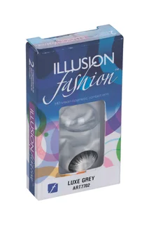 Линзы Illusion fashion Luxe grey контактные 1 месяц -0,0/14,5/8,6/2 шт