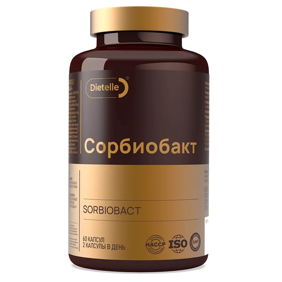 Сорбиобакт, 60 капсул, Dietelle