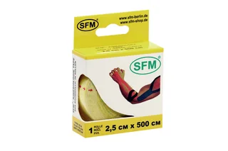 Тейп-кинезио SFM-Plaster на хлопковой основе рулон 2,5×500 см желтый