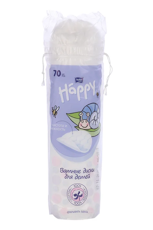 Ватные диски Bella baby Happy для дет 70 шт