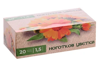 Ноготков цветки Целебная поляна 1,5 гр 20 шт фильтр-пакет