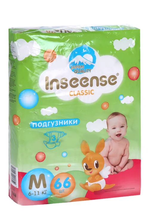 Подгузники Inseense Classic M (6-11 кг) 66 шт (4650099654170)