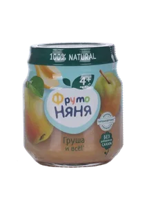 Пюре Фрутоняня груша (с 4 мес) 100 гр