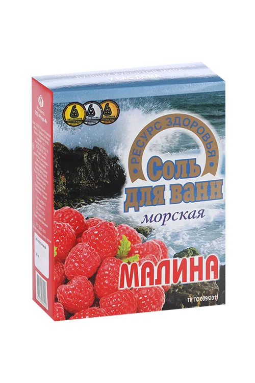 Соль для ванн Малина 600 гр п/п пакет