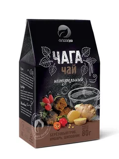 Чага гриб Алтэя с имбирем / шиповником фиточай 80 гр