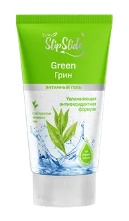 Гель-смазка интим СлипСлайд увлажн антиоксид формула экстр зеленого чая (Green) 150 мл