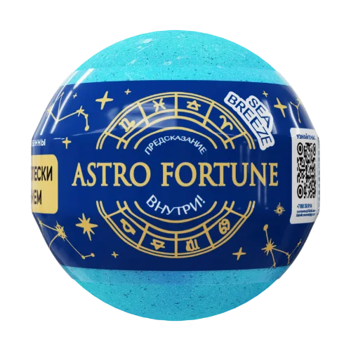 Шарик бурлящий для ванны с шиммером Astro Fortune Sea breeze 120 гр Fabrik Cosmetology