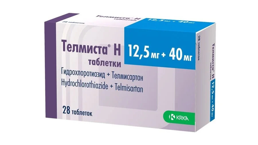 Телмиста таблетки 12.5+40 мг 28 шт
