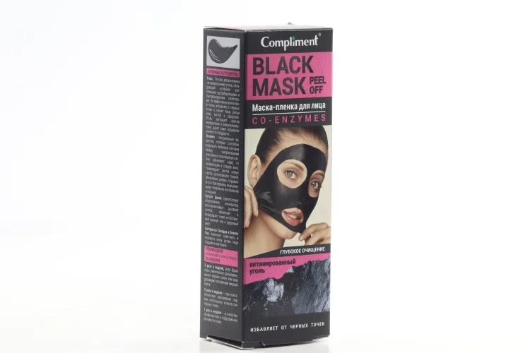 Маска-пленка Compliment Black Mask CO-Enzymes для лица 80 мл