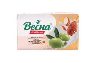 Крем-мыло Весна Ассорти олива / миндальное молочко 90 гр