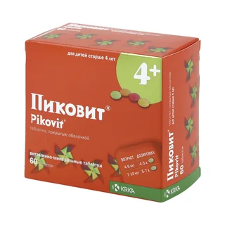 Пиковит таблетки покрытые пленочной оболочкой 4+ 60 шт
