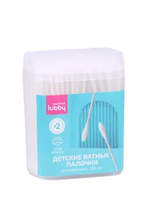 Ватные палочки Mama Lubby детские ультратонкие 180 шт