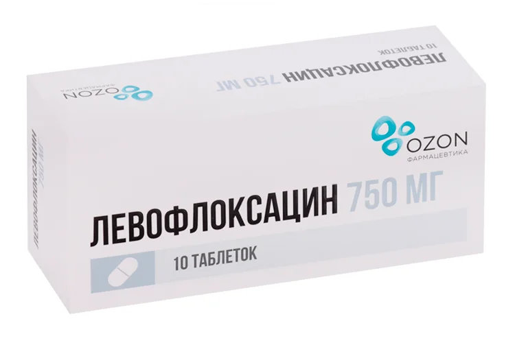 Левофлоксацин таблетки 750 мг 10 шт