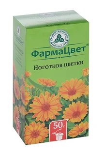 Ноготков цветки 50 гр сырье растительное измельченное