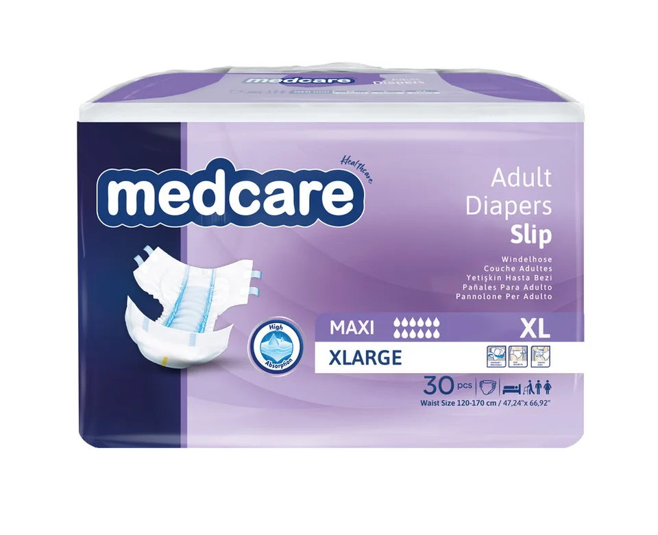 Подгузники Medcare для взрослых Maxi XL 120-170 см. 30 шт (Ночные)