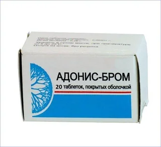Адонис-Бром таблетки покрытые пленочной оболочкой 20 шт Блистер
